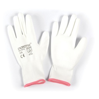 ถุงมือถัก S สีขาว ไมโครเท็กซ์ ถุงมือยาง Knit Gloves S White Microtex