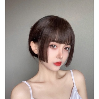 หน้าม้าตรงมีจอน ตรง ปิดหน้าให้ดูเล็กลง ทรงสวย