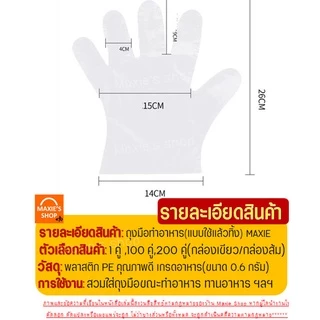 🔥ส่งฟรี🔥 ถุงมือทำอาหาร WANNA แบบใช้แล้วทิ้ง (200,100,2 ชิ้น/แพค) ถุงมือพลาสติก ถุงมือพลาสติกใส ถุงมือพลาสติกใช้แล้วทิ้ง