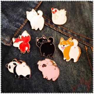 เข็มกลัดรูปสุนัขจิ้งจอก/หมู/แพนด้า pin 1 ชิ้น