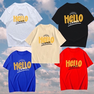 เสื้อยืด สกรีน ลาย  hello summer✨