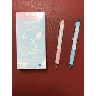 M&amp;G AGPJ5432 ปากกา เจลกด หมึกน้ำเงิน 0.5 mm.(แห้งไว) SNOOPY