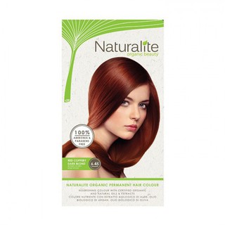 เนเชอรัลไลท์ สีย้อมผมออร์แกนิคแท้ - 6.45 RED COPPERY DARK BLOND (**NO PARABENS, NO RESORCINOL, NO AMMONIA, NO PPD)