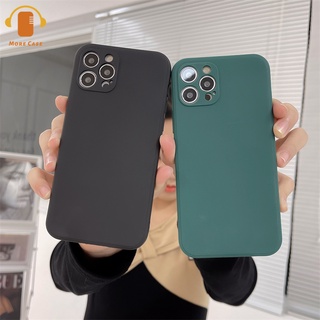 เคส Xiaomi Redmi POCO C3 X3 NFC X3 PRO M3 Redmi 9 9C NFC 9A 9i 9T 9AT 9 PRO Power 10X POCO M2 PRO Redmi Note 9 8 10 10S 9 PRO MAX 9S Fashion Solid Dark Green Silicone Shockproof เคสโทรศัพท์มือถือ