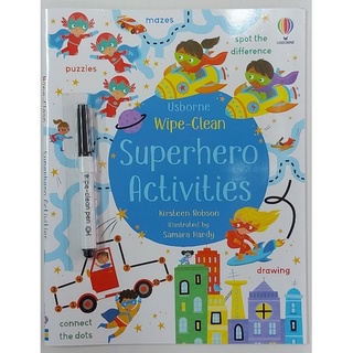 หนังสือ Usborne ชุด Wipe clean ชุดที่ 2 หนังสือเช็ดทำความสะอาดได้ พร้อมปากกา