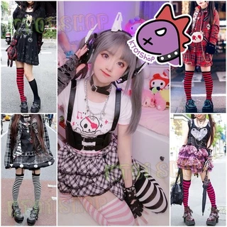 [14สี+6สีรุ่นXL] | ถุงเท้าเหนือเข่า ลายใหญ่ ลายทาง | ถุงเท้าเด็กโต แฟนซี ปาร์ตี้ ฮาโลวีน เทศกาล