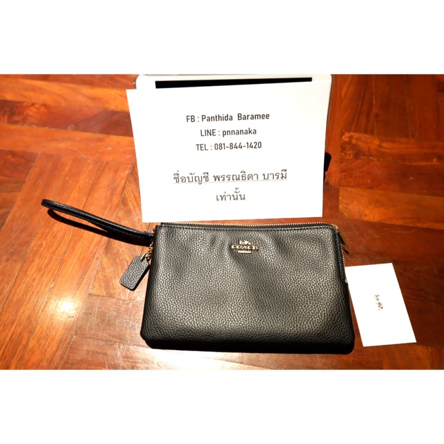 กระเป๋าคล้องมือ Coach 2ซิป size L