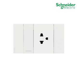 Schneider Electric ชุดเต้ารับ 3 ขา + สวิตช์ทางเดียว 1 ช่อง พร้อมฝาครอบ สีขาว รุ่น AvatarOn A สั่งซื้อได้ที่ร้าน PlugOn