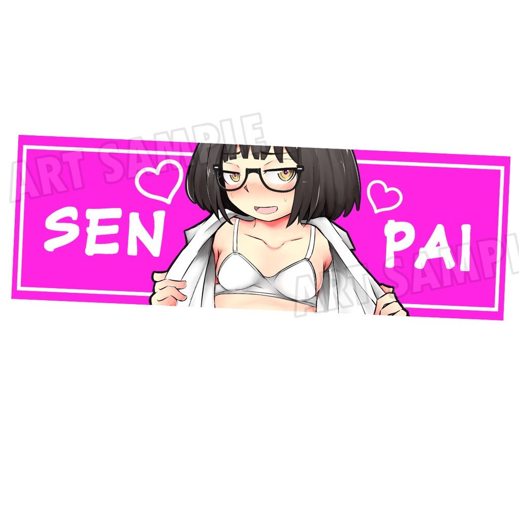 สติ๊กเกอร์อนิเมะ SENPAI 2 ชิ้น SNA002 สติ๊กเกอร์DIY การ์ตูนญี่ปุ่นเซ็กซี่ Sticker Anime Sexy Sticker