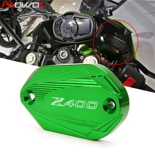 ของแต่ง MOWOK Kawasaki Z400 /  NINJA 400 ฝาปิดน้ำมันเบรค ฝาปั้มบน Bigbike Brake Fluid Cover CNC Aluminium (เลือกสีได้)