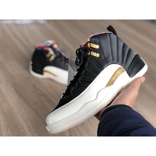 Jpkd Air Jordan 12"CNY 2019" Black/Sail-Metallic Gold-True Red