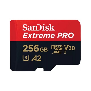 SanDisk Extreme Pro microSDXC, SQXCD เมมโมรี่การ์ด (256 GB), V30, U3, C10, A2, UHS-I,  200MB/s R, 140MB/s