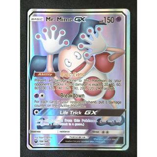 Mr Mine GX Card 156/168 บาร์เรียด Pokemon Card Gold Flash Light (Glossy) ภาษาอังกฤษ