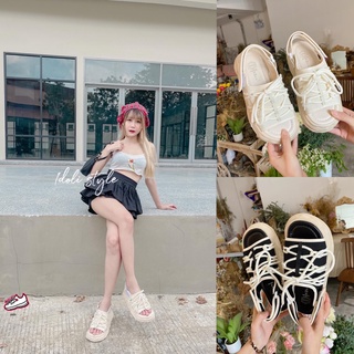 Idoli style รองเท้ารัดส้น รองเท้าแตะส้นตึกแนวเกาหลี พร้อมส่งในไทย