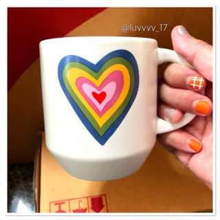 Starbucks Color Heart Mug Cup 12oz.(No Box)💚💙💖 .