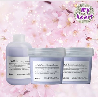 Davines Love Smoothing Shampoo/Conditioner/Mask แชมพู ครีมนวดผม มาส์ก ลดการชี้ฟู ช่วยให้เส้นผมเรียบลื่น และเงางาม