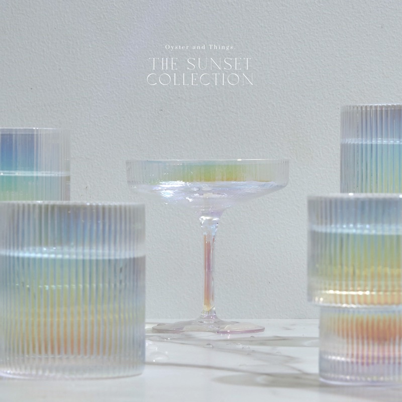 The Sunset collection | แก้วน้ำ Sunset Stripe | Oyster and Things.
