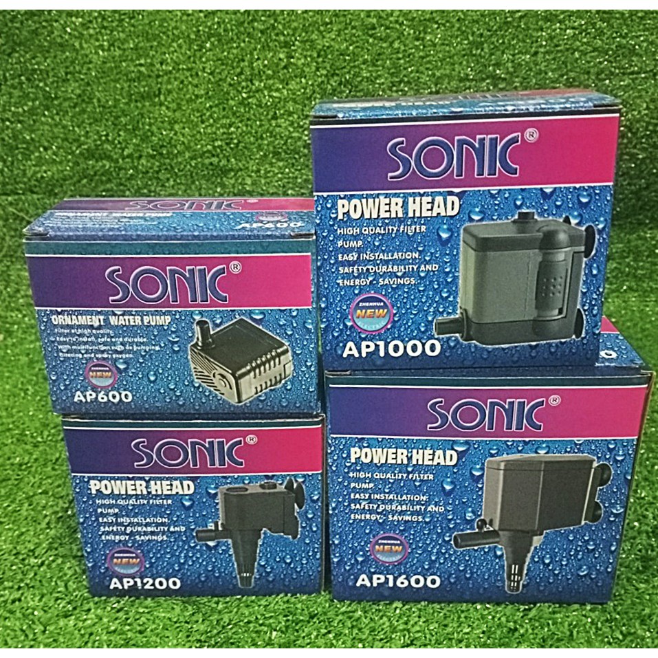 ปั๊มน้ำพุ ปั๊มตู้ปลา Sonic AP-600, AP-1000, AP-1200, AP-1600 ปั๊มน้ำคุณภาพยอดนิยม AP600, AP1000, AP1