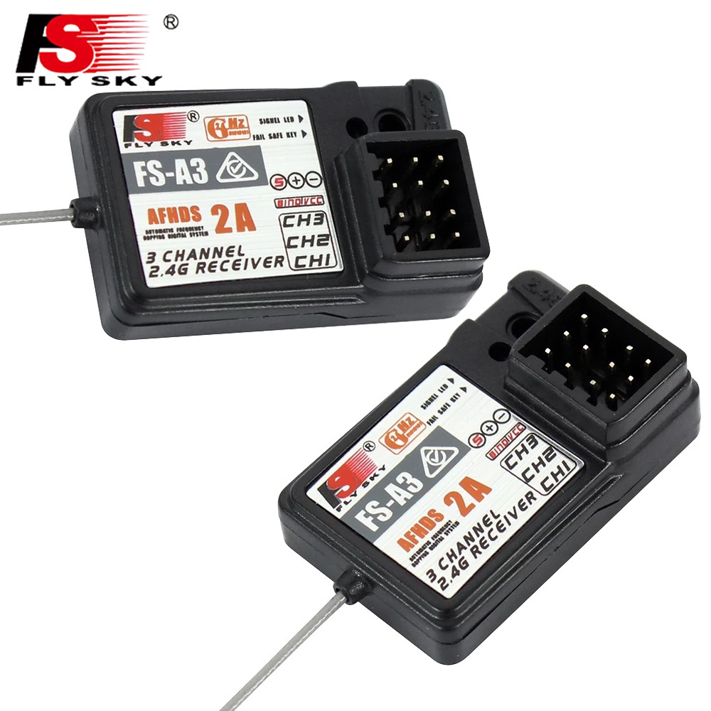 Flysky Fs A3 3Channel ตัวรับสัญญาณเข้ากันได้กับ Gt2E/Gt2G/Gt2F/It4S/Gt5/I4X/I6/I6X/I6S/Th9A/Tm10/I8/