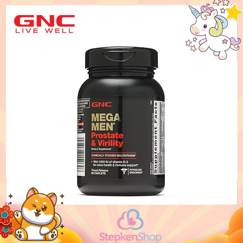 GNC Mega Men Prostate and Virility, 90 Caplets, Supports Sexual Health Exp.5/2024