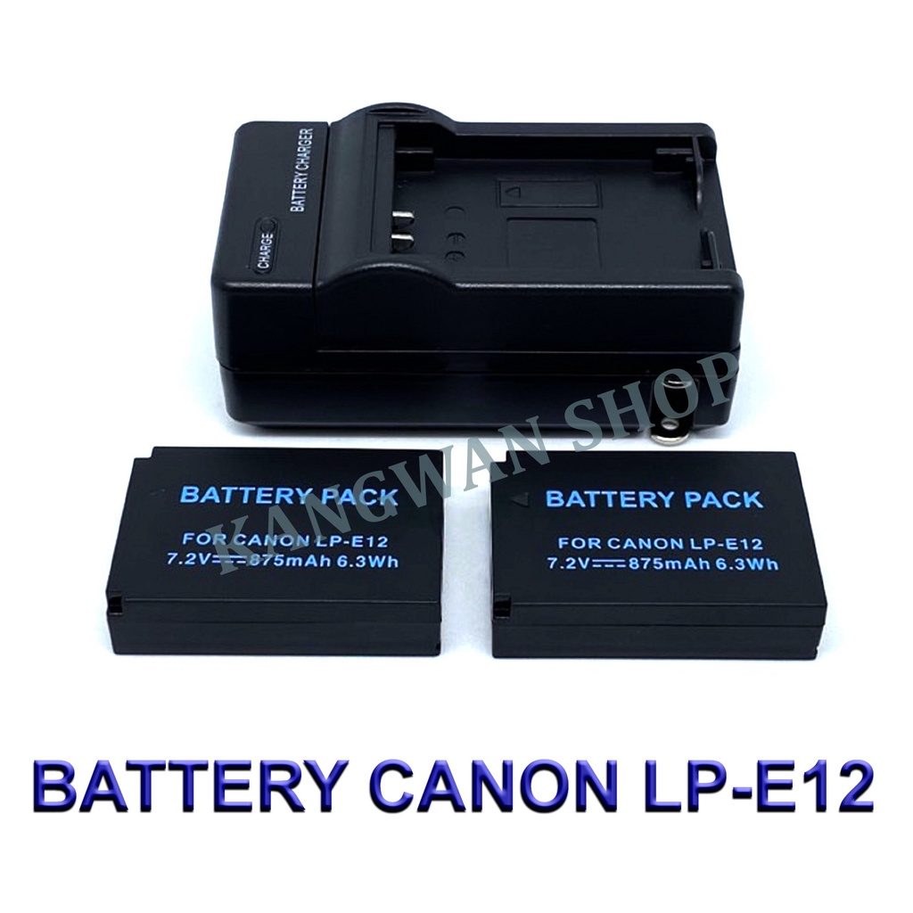 LP-E12 \ LPE12 Battery and Charger For Canon EOS M100,M50,M10,M2,M,Rebel SL1,100D,PowerShot SX70 HS,Kiss M,Kiss X7