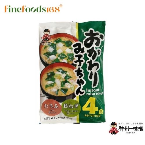ชินซูอิชิ ซุปเต้าเจี้ยว สำเร็จรูปผสมต้นหอมและเต้าหู้ 74.5 กรัม Shinsyuichi Instant Miso Soup with Green Onion and tofu