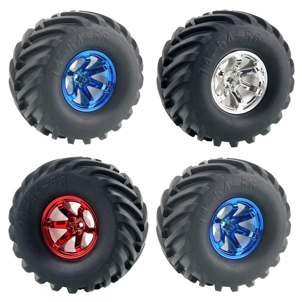 ชุดล้อยาง สีเงิน สําหรับรถบรรทุกบังคับ 0601-3003 HPI HSP 1:10 Monster Truck