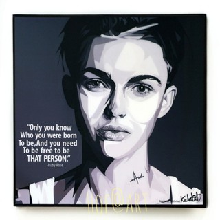 Ruby Rose รูบี้ โรส Model นางแบบ นักแสดง Hollywood รูปภาพ​ติด​ผนัง​ pop art​ กรอบรูป​​ ของขวัญ รูปภาพ​ ของแต่งบ้าน