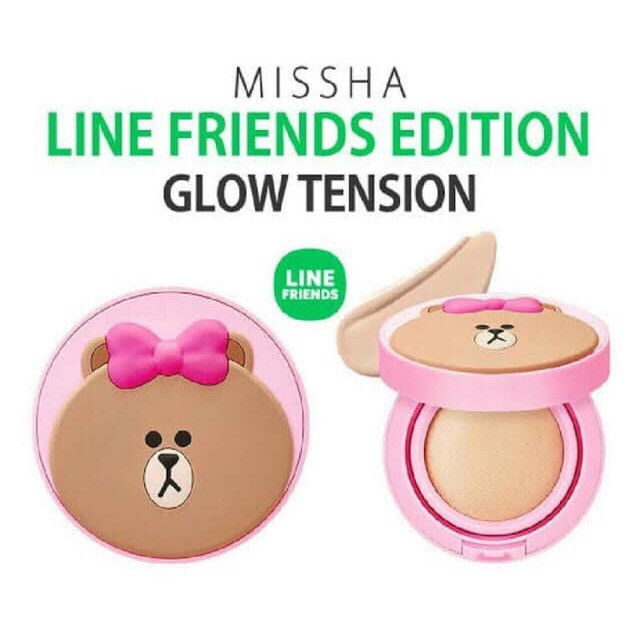 # พร้อมส่ง# Missha Line Friends Glow Tension Cushion