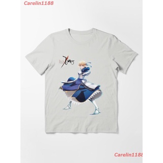 เสื้อยืดคอกลม2022 Fate Stay Night Saber Essential T-Shirt เสื้อยืด ดพิมพ์ลาย เสื้อยืดผ้าฝ้าย คอกลม cotton แฟชั่น discoun