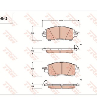 Girling ผ้าเบรคsหลัง มาสด้า​ Mazda CRONOS 93 6179909-1/Tอะไหล่Mazda,อะไหล่ CRONOS