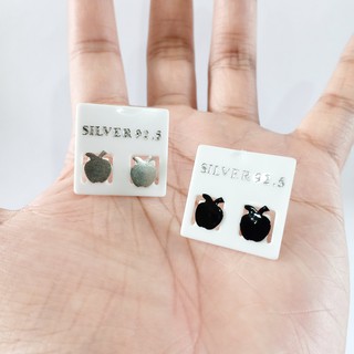 ต่างหูเงินแท้ Apple earrings 92.5% เงินแท้ (แอปเปิ้ล)