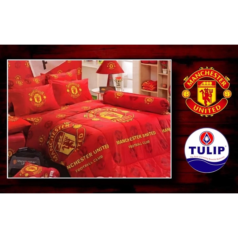 ผ้าปูที่นอน แมนยู Manchester United /  Barcelona #ลิขสิทธิ์แท้ จาก Tulip