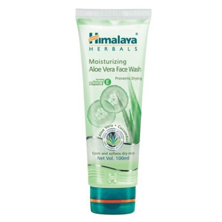 ((เจลล้างหน้าเพื่อผิวแห้ง)) Himalaya  Aloe vera Face Wash 100ml.