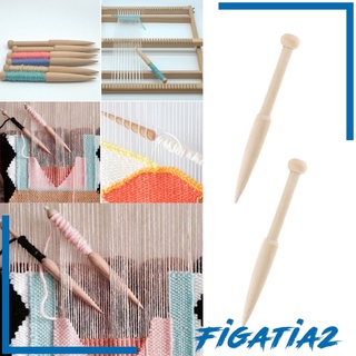 [Figatia2] เครื่องมือถักทอผ้ากระสวยไม้ Diy 165 มม. 2 ชิ้น