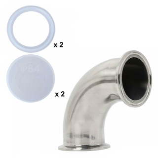 Sanitary Ferrule Elbow Replacement Stainless Steel 304 Tri Clamp 2" Durable