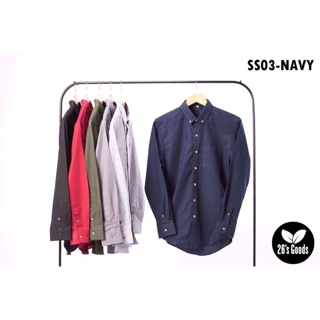 Oxford Shirt - Navy : เสื้อเชิ้ตแขนยาวสีกรม