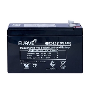 แบตเตอรี่ EWAVE 12V 9.6A / แบ็ต UPS รุ่น  GB12-9.6 : 12V 9.6Ah(แบตเตอรี่แห้ง สำรองไฟ ไฟฉุกเฉิน)