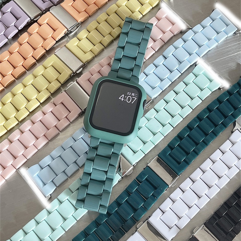 สายนาฬิกาข้อมือพลาสติกเรซิ่น สีพื้น สําหรับ Garmin Vivomove 3 sport