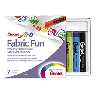 สีเพ้นท์ผ้า Pentel สีชอล์ก 7 สี pentel fabric fun