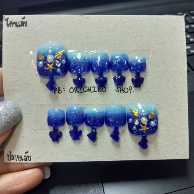 เล็บเท้า เล็บปลอม PVC สีเจลแท้💯 งานเจลทุกขั้นตอน แถมฟรีกาว+ตะไบทุกชุด ❗รับทำตามแบบที่ลูกค้าสั่งด้วยน