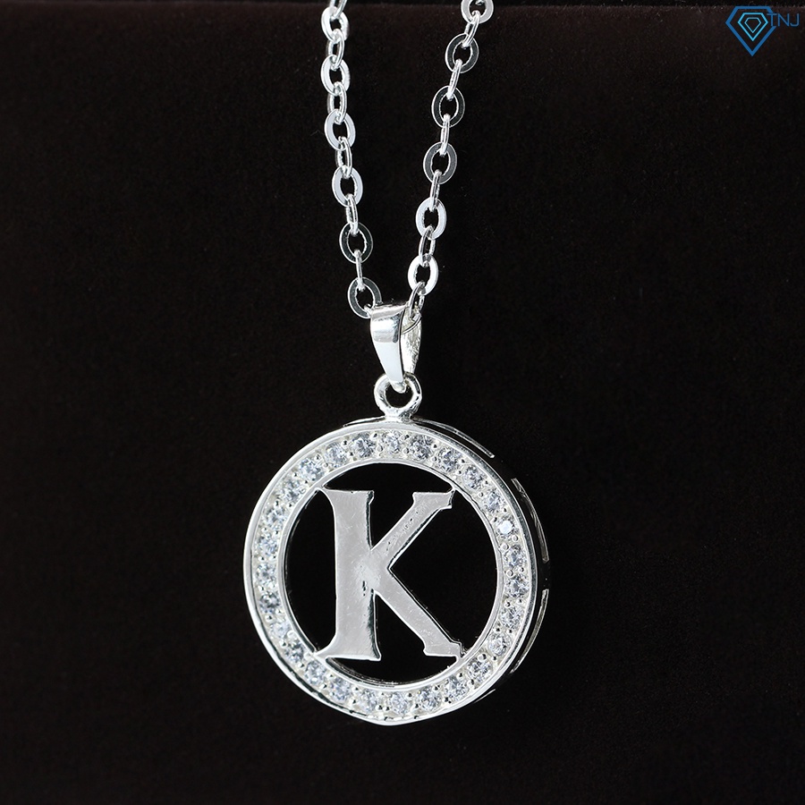 สร้อยคอไมโครไฟเบอร์เงินแท้ 925 สําหรับผู้ชายหน้าตัวอักษร DCA0009 TNJ Jewelry