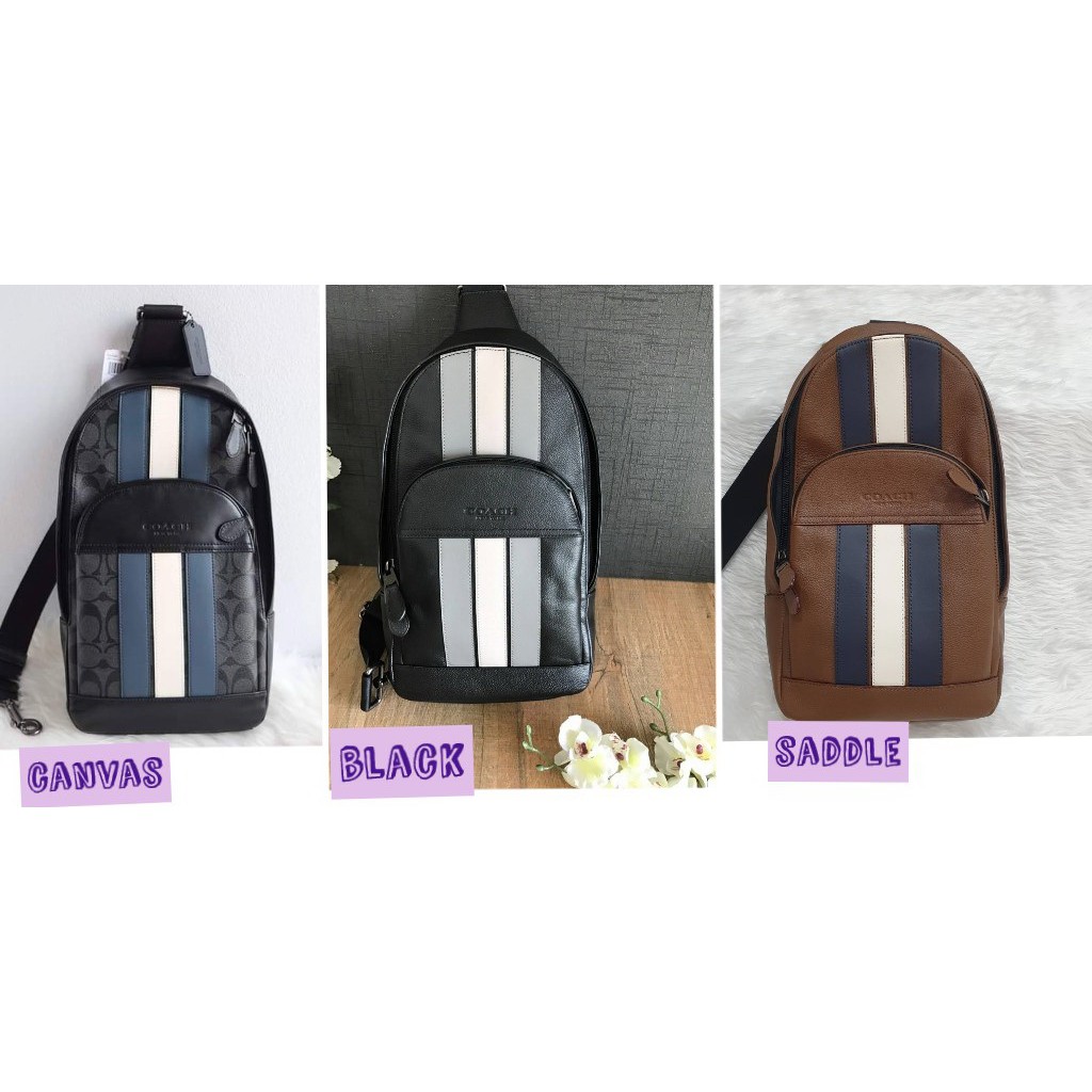 Coach แท้ ✔️ พร้อมส่ง กระเป๋าคาดอกผู้ชาย | Coach Houston Pack