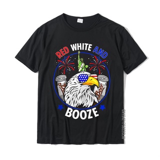 เสื้อยืดผ้าฝ้าย พิมพ์ลาย Funny July 4th USA Patriotic 4th Of July ใส่สบาย สีแดง สีขาว สําหรับผู้ชาย ครอบครัวS-5XL