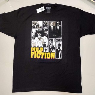 เสื้อยืดคอกลมcrew neckเสื้อภาพยนตร์ PulpFiction ลิขสิทธิ์แท้S-4XL