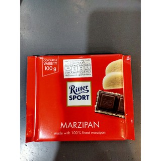 Ritter Sport Marzipan ช็อคโกแลต สอดใส้ถั่ว อัลมอนด์ บด รัตเทอร์ สปอร์ต100 กรัม