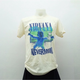 เสื้อยืดผ้าฝ้ายเสื้อวง Nirvana ลิขสิทธิ์แท้100%L XL  XXL 3XL