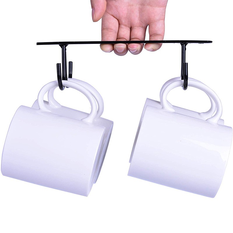 Under Cabinet Mug Rack, 12 Hanging Hooks Rack 3 Pack - zuoqiuz11.th ...