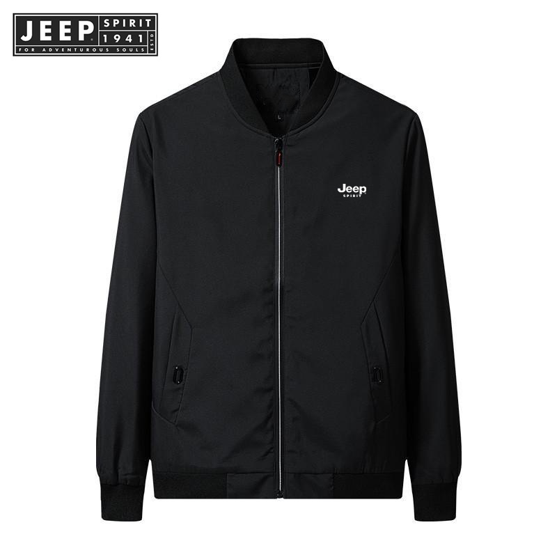 JEEP SPIRIT 1941 ESTD เสื้อแจ็คเก็ตผู้ชายเสื้อแจ็คเก็ตคุณภาพดีใหม่ Slim Casual ชุดเบสบอลเสื้อ M-5XL