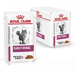 (ยกกล่อง 12 ซอง) Royal Canin Early Renal Pouch (85g/ซอง) อาหารแมวโรคไต ระยะเริ่มต้น อาหารเปียกแมว (Exp.19/06/2027)
